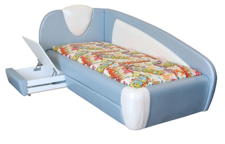 Тахта Угловая Лейла с Ящиком для Хранения и Матрасом/Разные Цвета 900 х 2000 мм