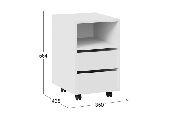 Тумба выкатная Тип 14 белый ясень